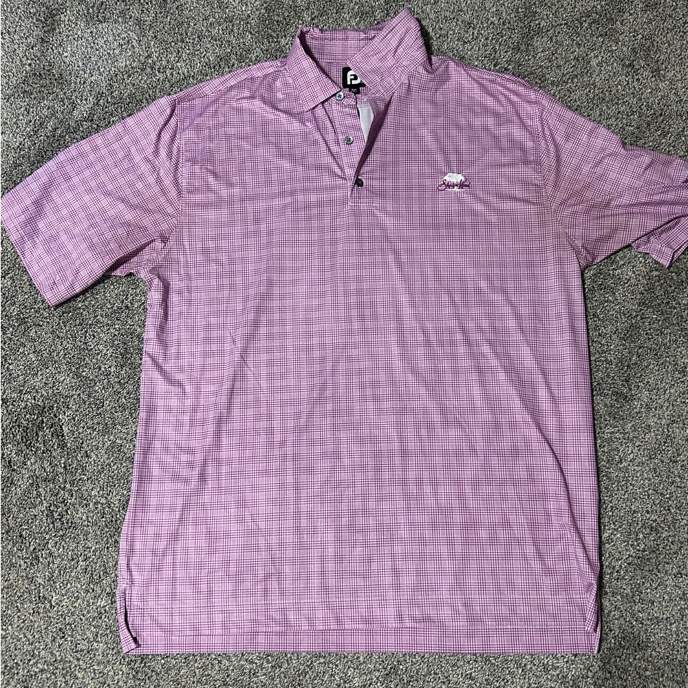 Men's Pink Foot Joy Polo Shirt